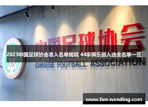 2023中国足球协会准入名单揭晓 44家俱乐部入选全名单一览